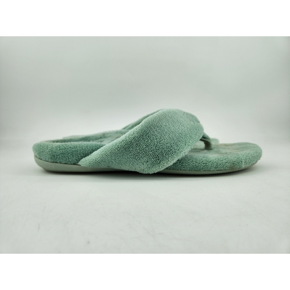 Vionic Lydia Slippers Womens 8 Sage Green Plush Thong Flip Flop Orthopedic - Picture 4 of 12